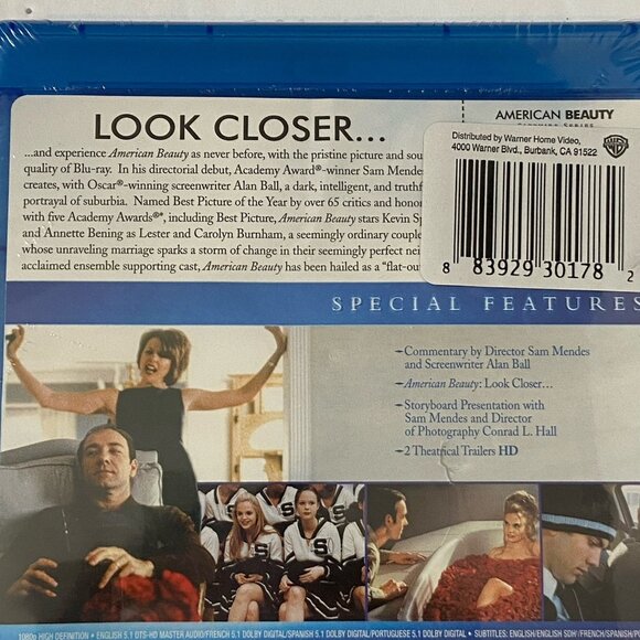 American Beauty Blu Ray Disc Sapphire Kevin Spacey Annette Bening New Sealed R - Picture 5 of 8